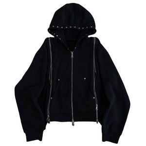 Ensemble sweat à capuche et pantalon de survêtement streetwear personnalisé, brodé, délavé à l'acide, imprimé DTG, effet vieilli, pour homme - Product Image 2