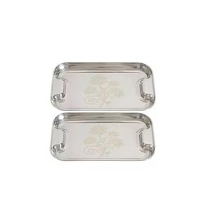 Steel Round Classic Design Serving <b>Tray</b> Dishwasher Safe Eco-Friendly <b>Large</b> Size Durable Food Serving <b>Tray</b> for Hotels Best Price - Product Image 5