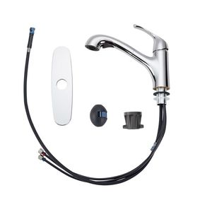 Rubinetto da Cucina Estraibile a Foro Singolo in Cromo Lucido con Acqua Calda e Fredda - Product Image 6