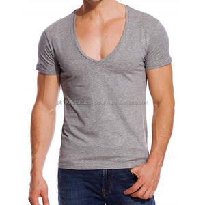 Camisetas de Verano para Hombre al por Mayor, Manga Corta, Corte Ajustado, Casual, Transpirable, Cuello en V, Camisetas de Media Manga - Product Image 6