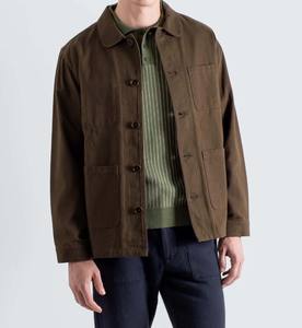 Chaqueta de Mezclilla Impermeable para Hombre, de Alta Calidad, Estilo Retro, con Cierre, de Algodón Grueso, Talla Grande - Product Image 4