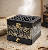 Porte-encens décoratif en bois écologique, moderne, fait main, tendance, de qualité supérieure, pour le Ramadan, l'Aïd, les fêtes