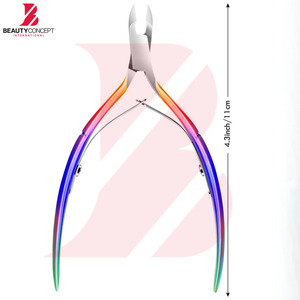 Color Coated Handle Cuticle Nipper, Sharp Precision Nail Cutter <b>Tool</b> for Dead Skin Removal Professional Salon Use Beauty <b>Tool</b> - Product Image 3