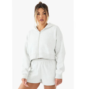 Sudadera con capucha y cremallera de poliéster y algodón, cálida, con bolsillos, para hombre, unisex, adulto, niño, lisa, para sublimación - Product Image 1