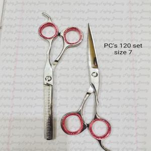 ชุดตัดผมสแตนเลสสีดำคุณภาพระดับมืออาชีพกรรไกรเล็มผมกรรไกรตัดผมสำหรับใช้ในด้านความงาม - Product Image 2