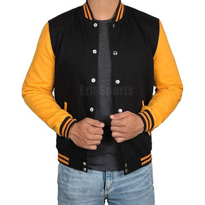 Chaqueta Letterman para Hombre con Cuello Alto y Logotipo Frontal, Suave y Cálida, de Poliéster/Algodón, para Actividades al Aire Libre en Invierno y Ropa Urbana Moderna - Product Image 3