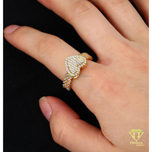 Heart Shape VVS Moissanite <b>Ring</b> 925 Sterling <b>Silver</b> Romantic <b>Statement</b> Design Engagement Wedding Jewelry For Women Luxury Gift - Product Image 3