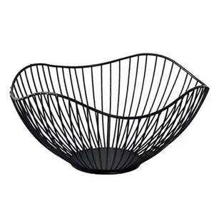 Panier à fruits en fer moderne, design ovale, style minimaliste, support de rangement durable pour la maison et la cuisine - Product Image 3
