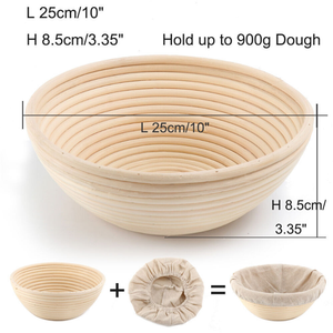 Handmade Rattan Bread Proofing <b>Baskets</b> Round and Oval shape & <b>Rectangular</b> Dough Rising Bowls| Rustic Artisan Baking <b>Basket</b> - Product Image 1
