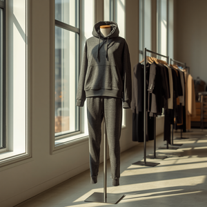 Conjunto de Sudadera con Capucha y Pantalones Deportivos de Algodón y Felpa, Traje Deportivo Informal, OEM - Product Image 3