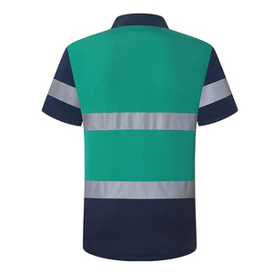 Polo de travail personnalisé avec logo, chemise de travail boutonnée pour hommes, t-shirts de travail haute visibilité imprimés à manches courtes pour hommes, t-shirt de sécurité - Product Image 3