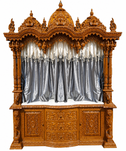Wooden Large Size Temple for Home Decor Wooden Big <b>Mandir</b> for Home Great Divine Handmade Pooja laxmi Naryan <b>mandir</b> - Product Image 2