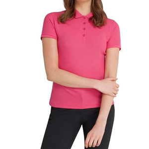 Camisetas Polo Personalizadas Bordadas 100% Algodón Poliéster para Mujer, Tallas Grandes, Transpirables, Ropa de Verano, Camiseta Polo de Punto para Mujer - Product Image 1
