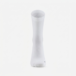<b>Men's</b> White Crew <b>Socks</b> Cotton Spandex/Nylon Jacquard Knitted Quick Dry Solid Pattern Regular Style Autumn Daily Wear - Product Image 2