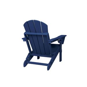 Set di sedie Adirondack pieghevoli blu navy in 3 pezzi con tavolino laterale, include 2 sedie e 1 tavolo - Product Image 5