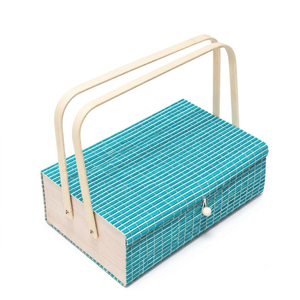 Caja de Regalo Rectangular de Bambú con Doble Asa, Cesta de Picnic Verde de Lujo, Caja Ecológica para Empacar Alimentos y Pasteles, Caja de Madera Personalizada - Product Image 1