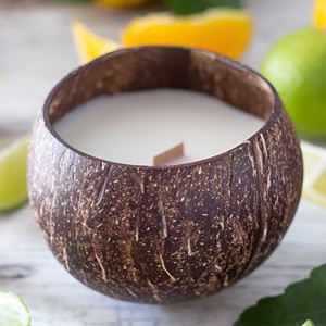 <b>Candle</b> in coconut shell container boho home decor <b>candles</b> <b>cheap</b> price other table centerpiece - Product Image 5