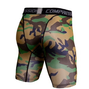 Pantalones cortos de compresión de alta calidad para hombre, mallas elásticas de secado rápido para gimnasio, ejercicio, Yoga, estampado de sublimación personalizado, Playa Sexy sólida - Product Image 5