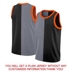 Charcoal and Grey Split Basketball Jersey with Bright <b>Orange</b> Accents Personalized Team Name and Number Football Jersey - Product Image 4