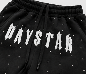 <b>Men's</b> Rhinestone Flare Sweatpants Raw Hem Wide Leg Streetwear Pants Custom OEM ODM - Product Image 3