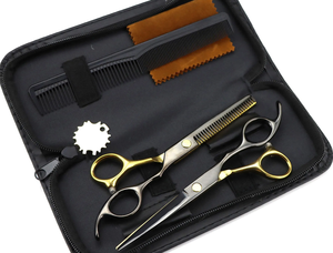 Kits de tijeras para cortar cabello, 25 juegos de tijeras de peluquería de acero inoxidable, tijeras profesionales para entresacar cabello para barberos - Product Image 3