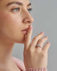 Bague en diamant moderne pour demande en mariage, usage professionnel, quotidien, mariage et fiançailles, pour l'exportation, prix de vente - Product Image 5