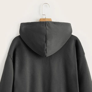 Sudadera con capucha de algodón pesado con parche bordado de moda OEM, estilo desgastado, para hombre - Product Image 5