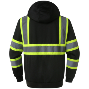 Unisex waterproof <b>canvas</b> <b>jacket</b> Winter high visibility safety Reflective hooded workwear Waterproof safety <b>jacket</b> - Product Image 5