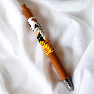 Bolígrafo de cuentas, bolígrafo con cuentas pequeñas, bolígrafo completamente decorado con cuentas, acepta diseño personalizado, hecho a mano, único, decorativo, para oficina, collage, escuela - Product Image 1