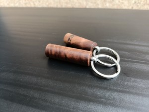 Handmade Walnut Keychain: Rustic Wooden <b>Key</b> <b>Ring</b> - Product Image 4