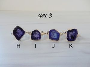Genuine Tanzanite <b>Ring</b> Sterling Silver Raw Rough Gemstone <b>Ring</b> Elegant Jewelry Gift For Her <b>Adjustable</b> <b>Ring</b> - Product Image 6