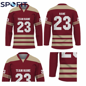 Jersey de Hockey sobre Hielo Personalizado, Sublimado, Transpirable, con Logotipo Personalizado, de Alta Calidad, 100% Poliéster - Product Image 5