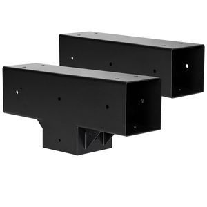 Kit di 2 staffe a T per pergola/gazebo/padiglione fai-da-te, 3 vie 4x4 (dimensioni effettive 3,5x3,5 pollici) con viti per padiglione - Product Image 1