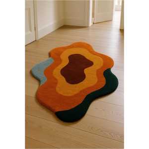 Alfombra Hecha a Mano en India de Alta Calidad, Alfombra Moderna Grande para Interiores, Alfombra 100% Hecha a Mano de Lana, TEXTILES INDIOSES H/L - Product Image 3