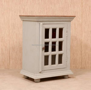 ตู้ไม้พร้อมลิ้นชักเก็บของเลือกโต๊ะข้างเตียงสำหรับซ่อนสิ่งของจำเป็นที่เก็บยาของใช้ส่วนตัว - Product Image 4