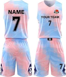 Conjunto de Uniforme de Baloncesto Personalizado con Impresión, Transpirable, de Secado Rápido, para Entrenamiento en Equipo - Product Image 3