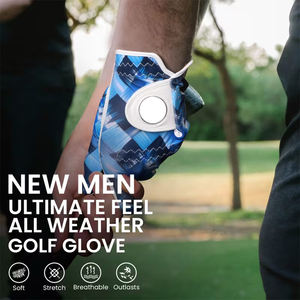 Gants de golf personnalisés pour hommes avec design par sublimation, confortables et tendance, pour le sport et le golf. - Product Image 3