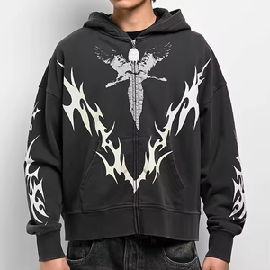 100% Cotton Solid Acid Wash Hoodie Winter Fleece Eco-Friendly Oversized Stylish Daily Use Unisex Hoodie - Product Image 2
