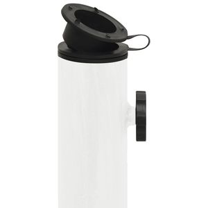 Base para Sombrilla de Patio de Hierro Fundido Blanco con Incrustaciones Decorativas Estándar, Elegante Accesorio para Muebles de Exterior - Product Image 5