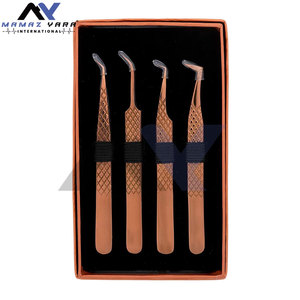 Pince à épiler antistatique pour extensions de cils, design moderne, prise solide, courbée, pour cils et sourcils, maquillage, vente en gros - Product Image 3