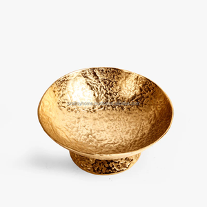 Haute Qualité Écologique Naturel Artisanat Élégant Floral Gravé Motif Poli Plat En Métal Bol À La Mode Décor À La Maison - Product Image 6