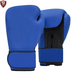 Gants de boxe SUMROOS SI en cuir noir et or avec sangle de poignet réglable, durables, protecteurs, confortables, équipement d'entraînement, design à lacets - Product Image 2