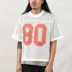 Maillot de football pour homme personnalisé OEM 100% polyester, tissu en maille respirant avec col en V surdimensionné, vêtements de football sublimés personnalisés - Product Image 4