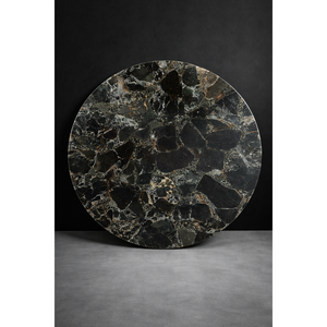 โต๊ะอาหารหินแบล็คแมมบาธรรมชาติ รูปทรงสี่เหลี่ยมและทรงกลม สำหรับตกแต่งภายใน - Product Image 1