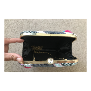 Bolso de mano de lujo con bordado de cuentas, forro de satén y algodón, elegante bolso de noche con cuentas para mujer, ideal para fiestas. - Product Image 3