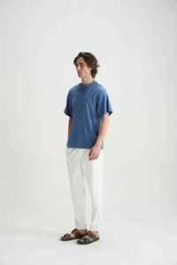 Men's O-Neck T-Shirt Plain Polyester Jersey Long Sleeve Custom <b>Logo</b> Casual Summer Tee Shirts Knitted Heavyweight Loose Fit 320g - Product Image 5