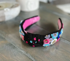 Baroque Bling Crystal Beaded Padded Headband Women's Fashion Rhinestone Hairband <b>Accessory</b> for <b>Wedding</b> Occasions - Product Image 2