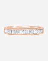 Anillo Apilable de Diamantes Cultivados en Laboratorio con Corte Baguette de 3.5mm, Oro Sólido de 14k/18k, 0.39ct, Claridad VS, Anillo de Boda Delicado y Minimalista
