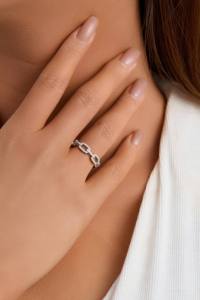 Anillo de Moissanita con Corte Brillante Redondo, Plata de Ley 925, Chapado en Oro, Moderno, Unisex, para Hombre y Mujer, Joyería con Piedras Preciosas para Boda y Compromiso - Product Image 6