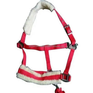 Équipement pour chevaux d'excellente qualité, plusieurs couleurs, licou en nylon avec logo personnalisé, licou rembourré en nylon polaire avec corde de plomb - Product Image 3